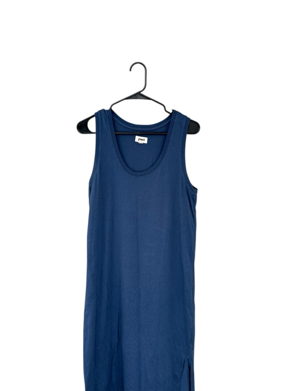 PACT Women’s Blue Midi Softspun Tank Dress - Organic Cotton - Size Medium - Picture 4 of 15